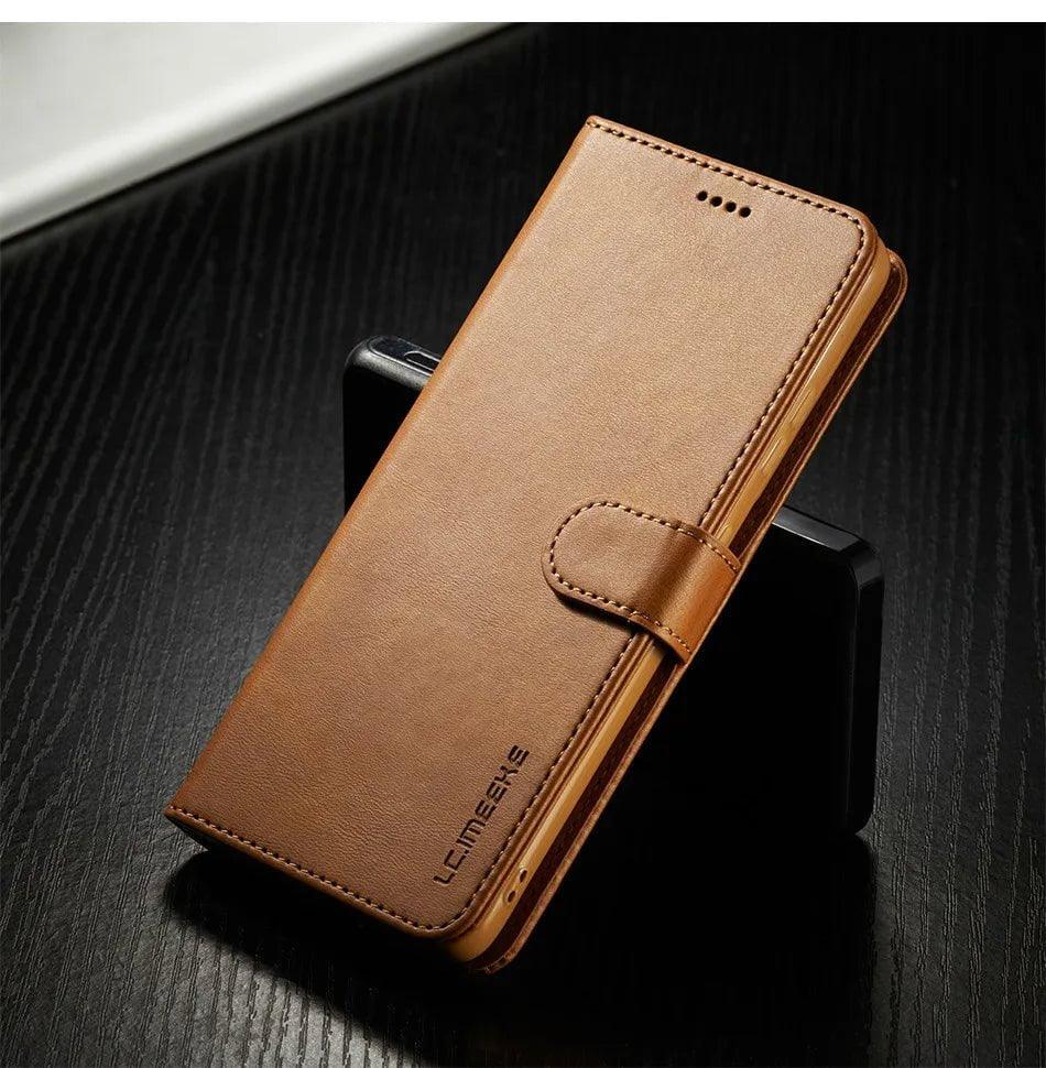 Samsung Galaxy S24 Ultra Vegan Leather Wallet Case - Slim Protective Cover with Card Holder for Everyday Use & Travel