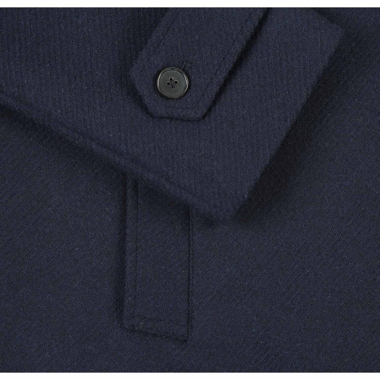 Alessandro Vitello Navy Blue Long Coat for Men - Premium Wool Blend Winter Overcoat for Business & Formal Occasions