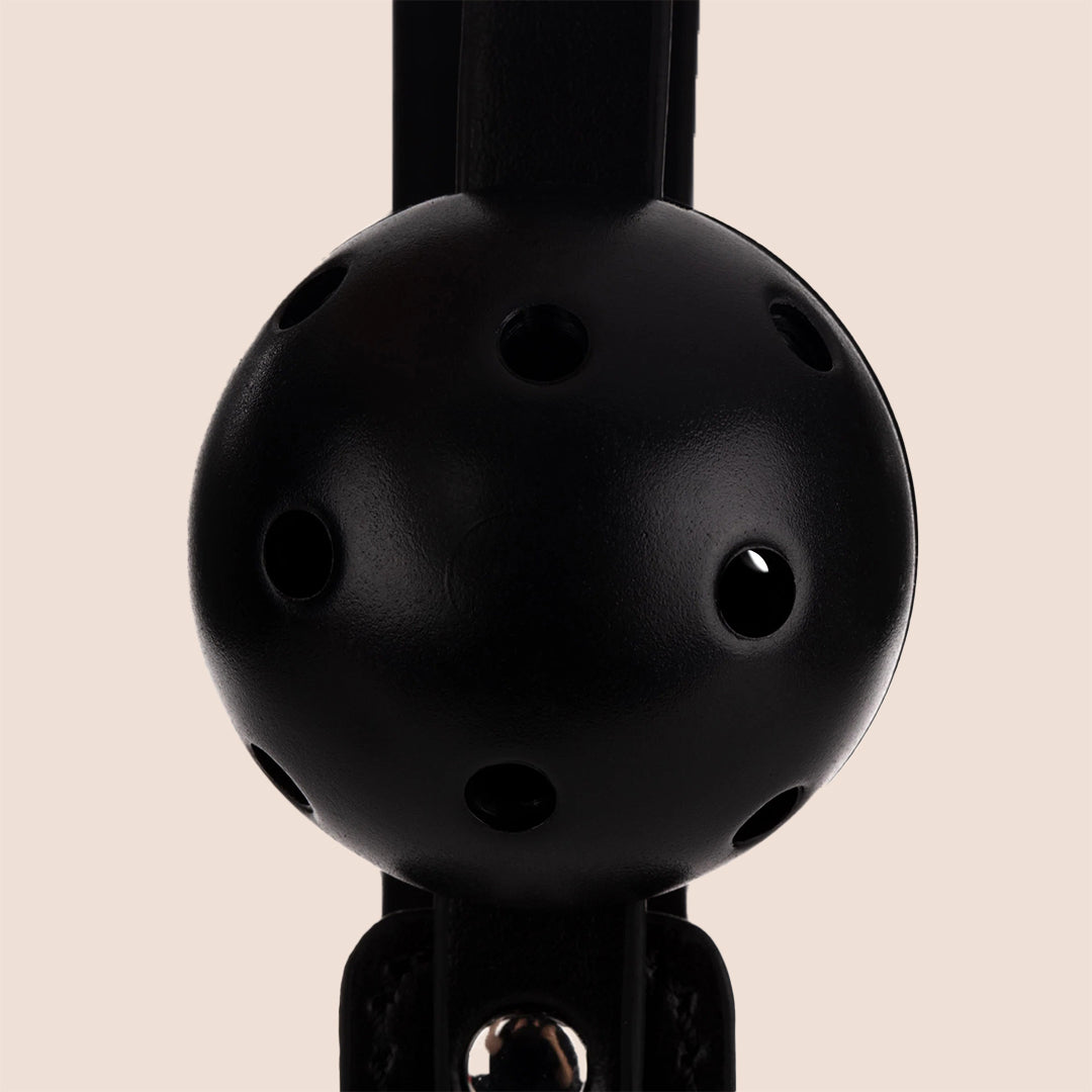 Sex & Mischief Breathable Ball Gag - Adjustable BDSM Restraint for Adults | Perfect for Role Play, Bondage, and Sensory Play
