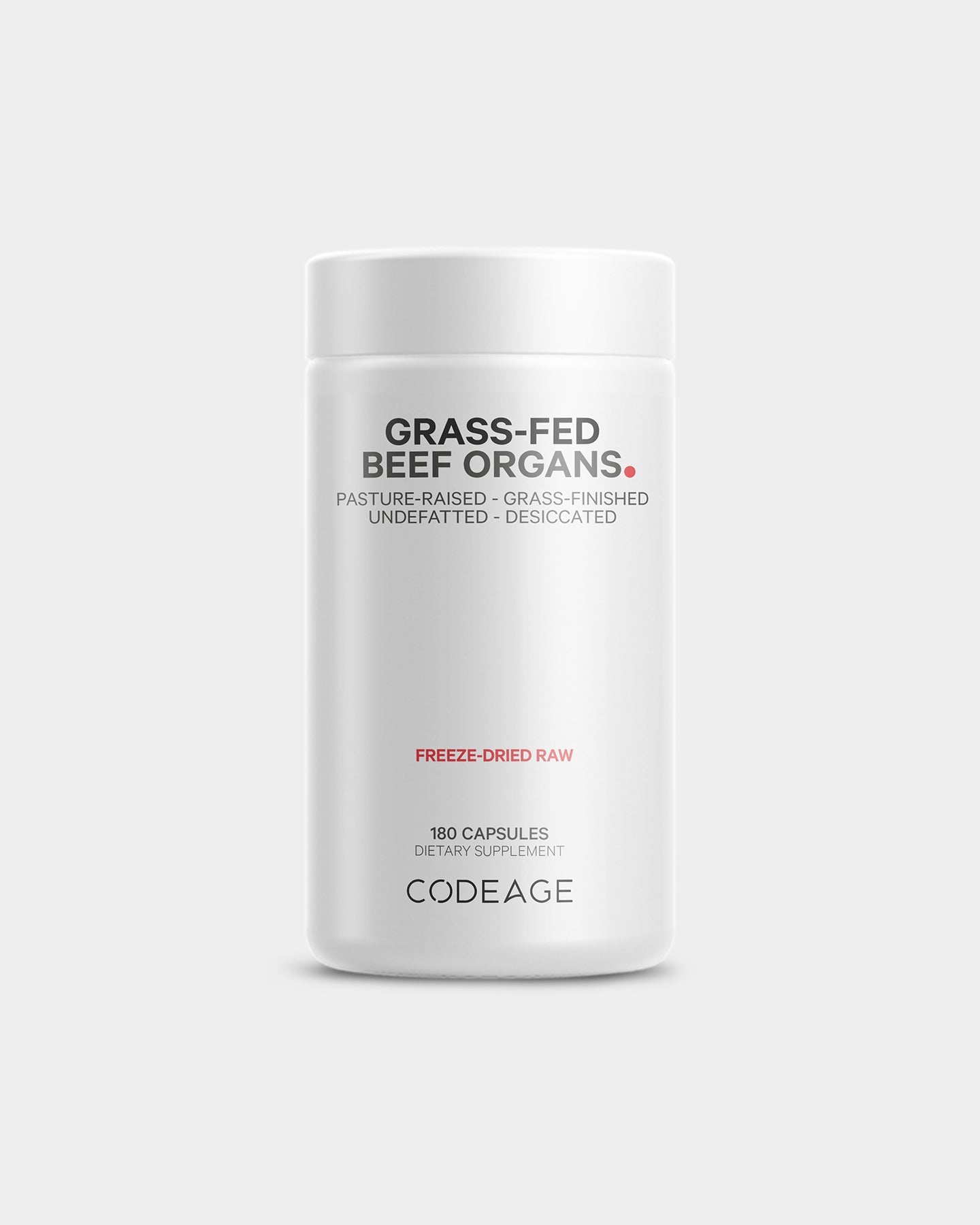 Codeage Grass-Fed Beef Organs Supplement - Pasture Raised, Non-GMO, Keto & Paleo Friendly - Supports Gut Health, Immunity & Energy - Perfect for Daily Wellness Routine & Active Lifestyle