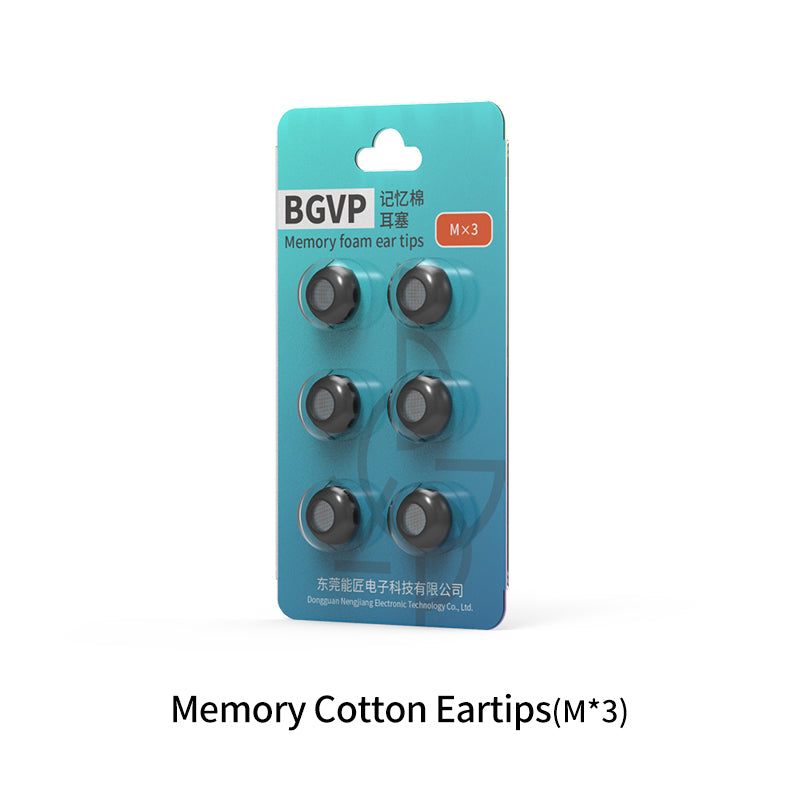 BGVP Memory Foam Eartips for Earphones - Noise Isolating Replacement Tips for AirPods, Galaxy Buds & Wireless Earbuds - Perfect for Workouts, Commuting & Travel