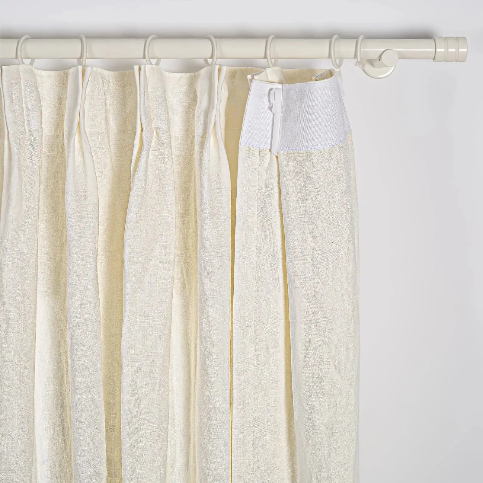 Lacey 100% Linen Drapery Pleated Curtains - Elegant Window Treatments for Living Room & Bedroom Decor