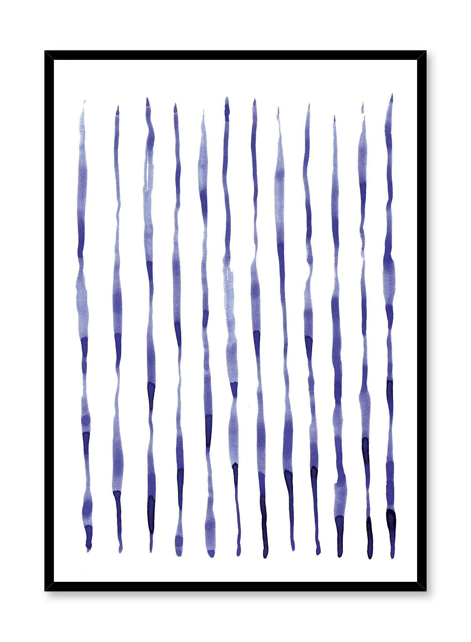 Nautical Stripes Wall Art Poster - Coastal Decor for Living Room, Bedroom & Office - Vintage Nautical Theme Prints for Home Decoration
