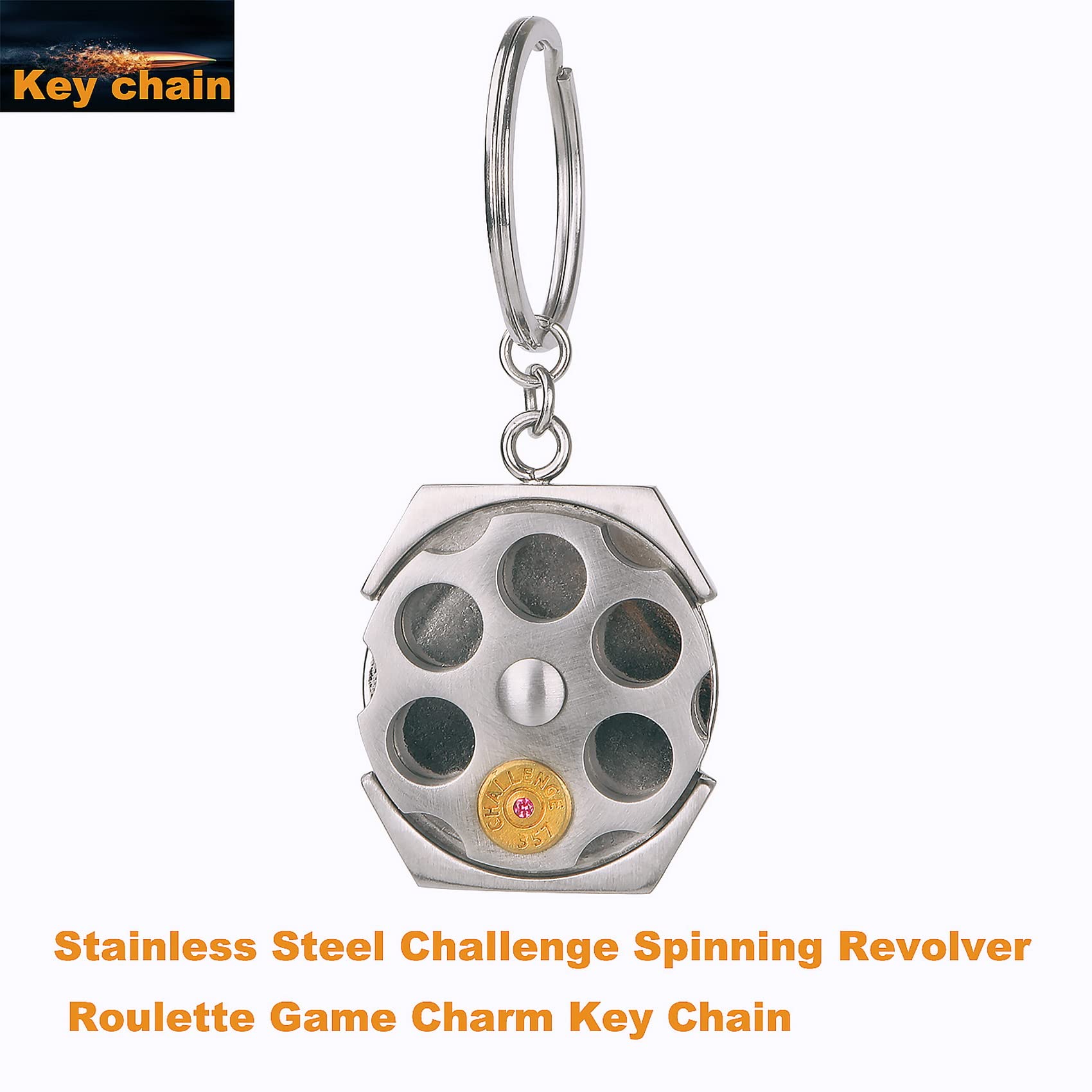 Stainless Steel Spinner Fidget Toy Keychain - Stress Relief & Anxiety Relief Gift for Men, Boyfriend, Dad - Perfect for Office, Travel, and Daily Relaxation