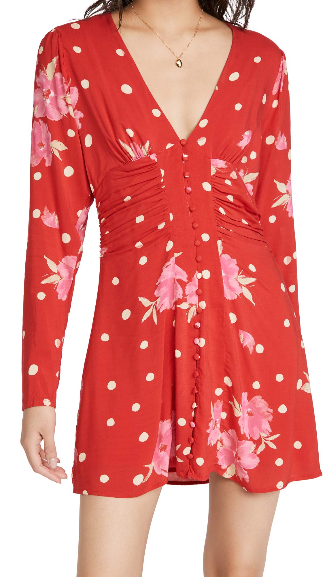 Free People Women's Date Night Mini Dress - Flirty Short Sleeve Bodycon Party Dress for Cocktail, Club & Evening Out