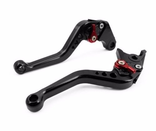 CNC Adjustable Short Brake Clutch Levers for Yamaha YZF R6 (2005-2016) & YZF R1 (2004-2008) | Black Motorcycle Levers | Perfect for Racing & Street Riding | Enhanced Control & Comfort
