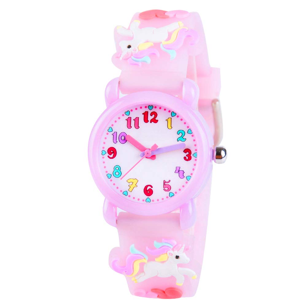 Venhoo Kids Watches - 3D Cute Cartoon Waterproof Silicone Wrist Watch for Boys & Girls Ages 3-10 | Time Teacher Learning Tool | Perfect Gift for Birthday, Christmas & Back to School | Universe Design