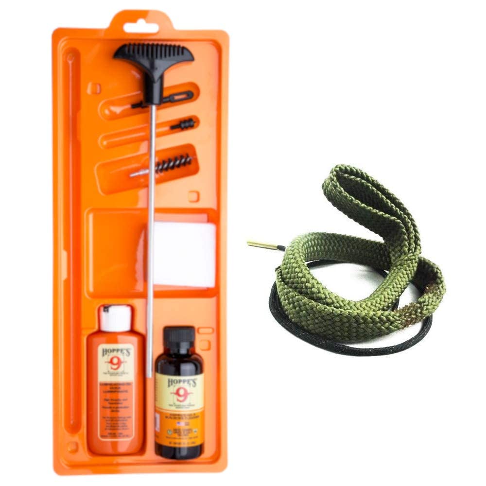 9mm Gun Cleaning Kit with Cleaner, Oil, Rod, Brush, Patches & Cleaning Snake | Complete Pistol Maintenance Set for 9mm Handguns | Perfect for Home, Range & Outdoor Shooting Maintenance