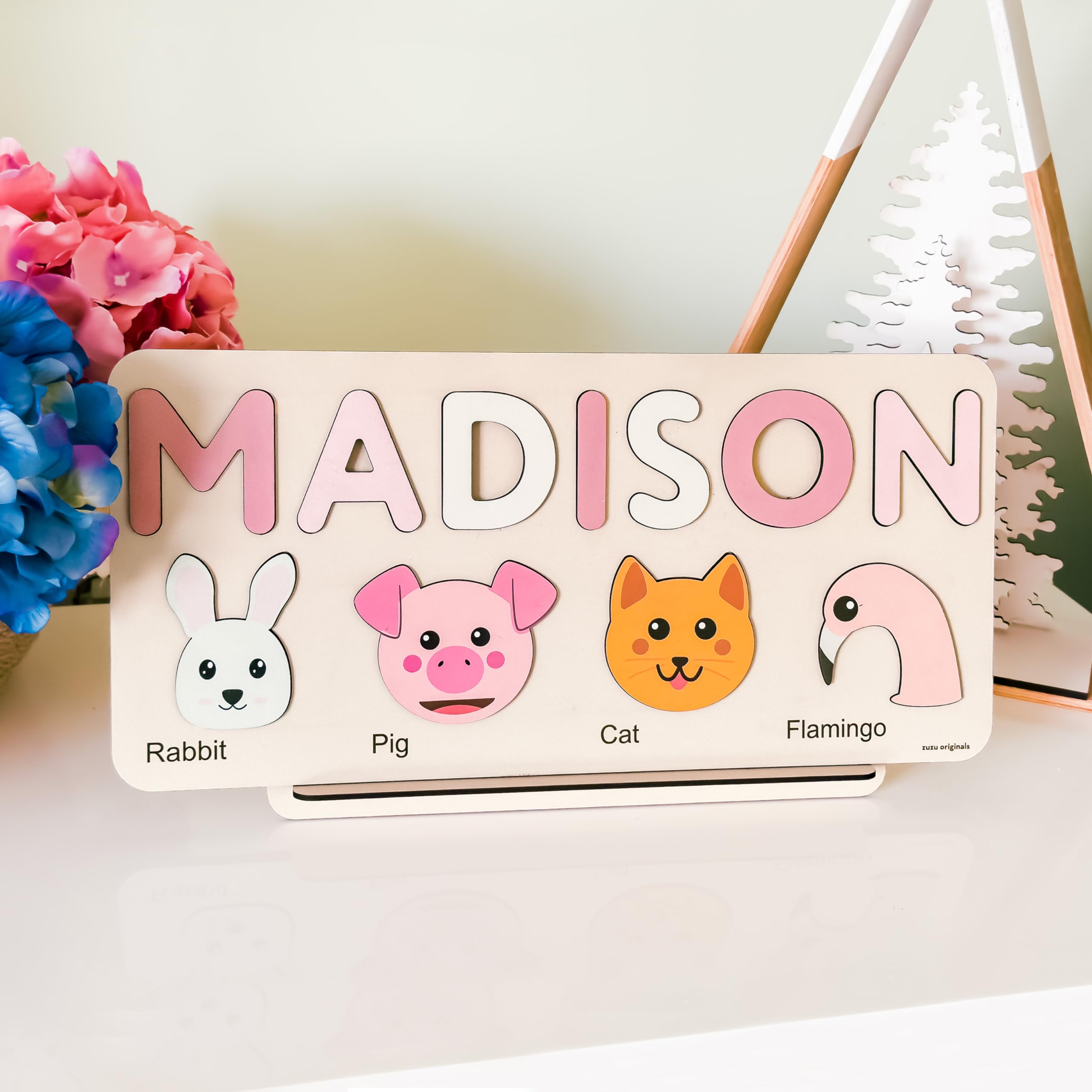Personalized Name Puzzle for Baby Girls & Boys - Custom Handmade Wooden Gift for Toddlers, 1st Birthday & Christmas Present - Perfect for Baby Showers, Newborn Gifts & Early Learning Playtime