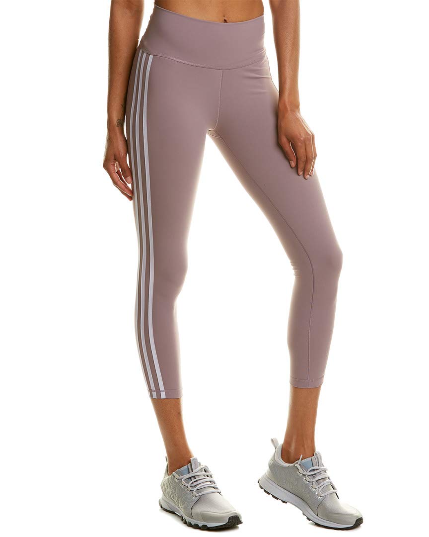 Adidas Women's Believe This 2.0 3-Stripes 7/8 Workout Tights - High Waisted Yoga Pants for Running, Gym & Fitness Training
