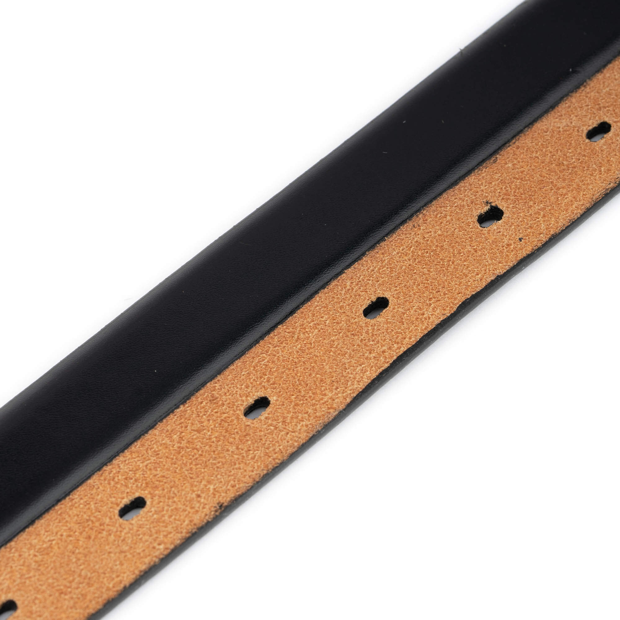 Montblanc Women's Black Thin Leather Belt Strap - Replacement Buckle for Dress Pants, Skirts & Formal Attire
