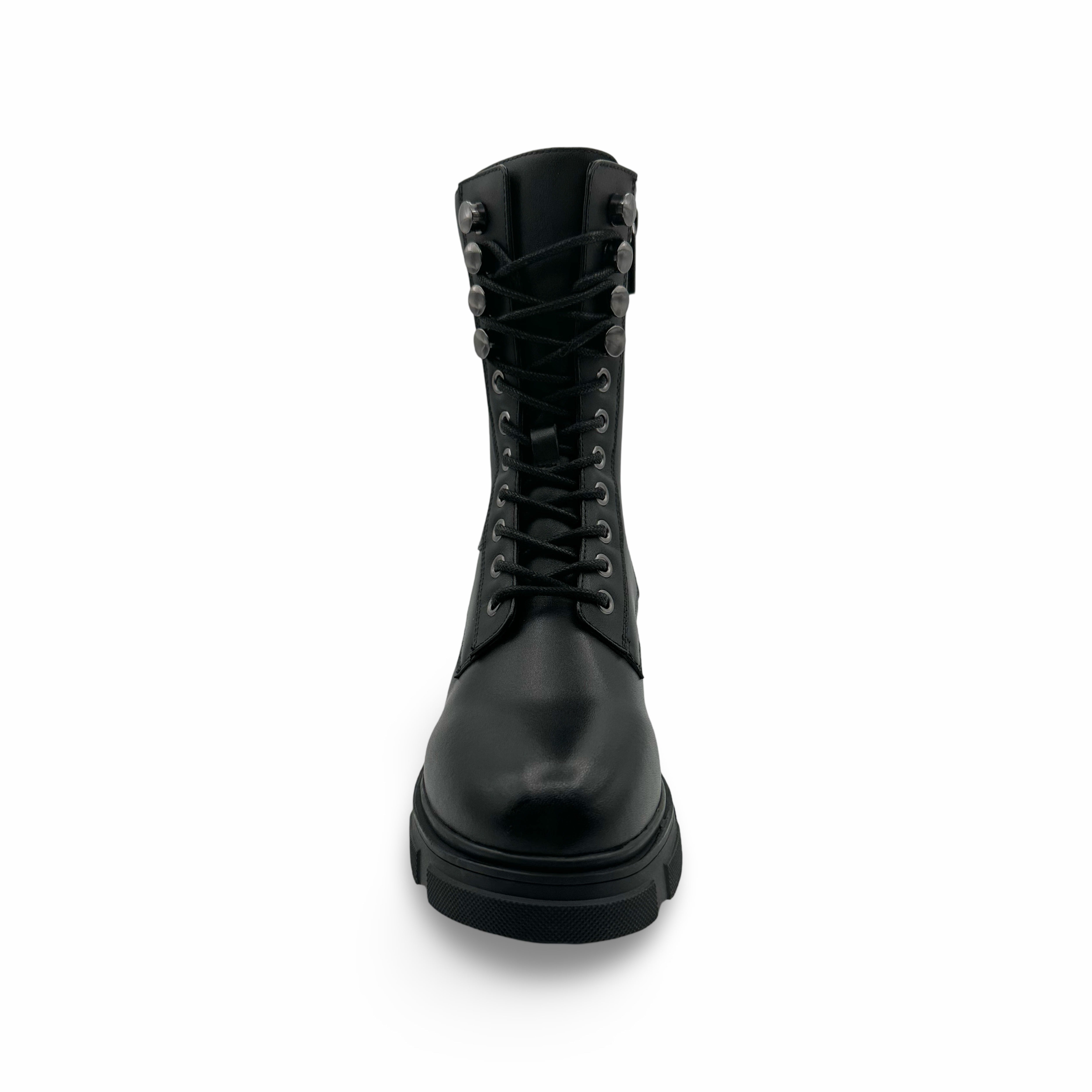 Cara Black Leather Waterproof Boots for Women - Stylish & Comfortable Winter & Rain Boots for Outdoor Walking, Hiking & Casual Wear