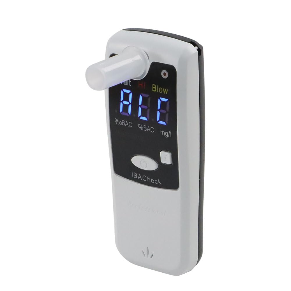 Professional Breathalyzer with 10 Memory Slots & LED Display - Night Use Visibility, 350 Tests with Alkaline Batteries | Perfect for Personal Alcohol Testing, Workplace Safety, and Responsible Driving Scenarios