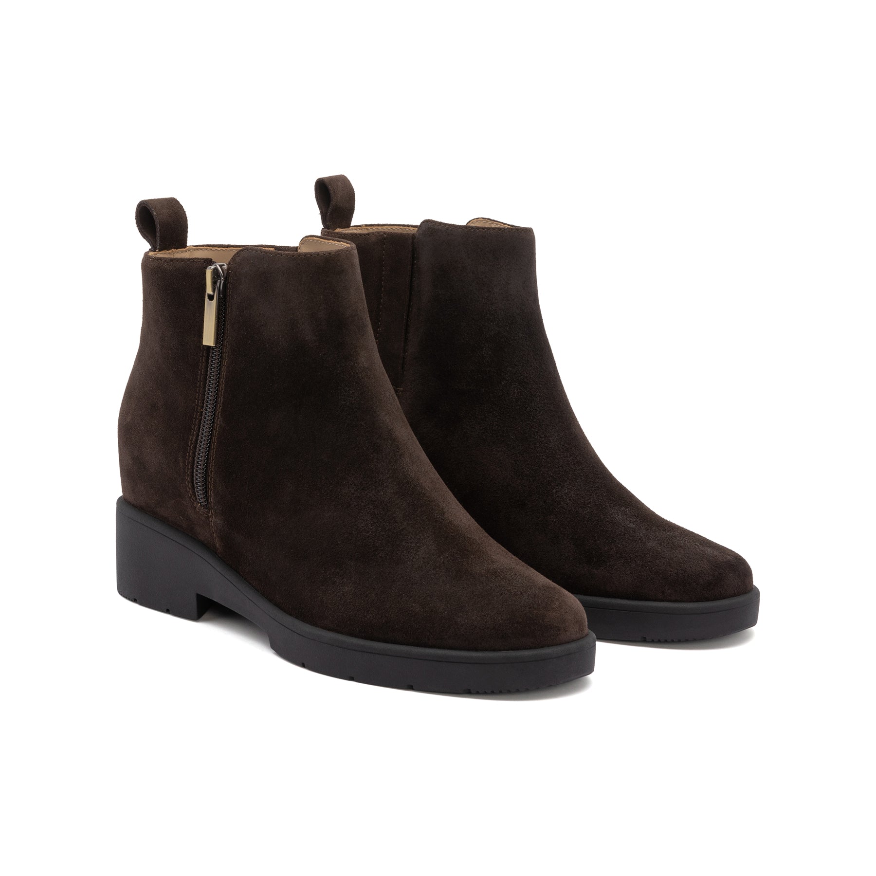 Abeo Horizon Zip Dark Brown Leather Boots - Stylish & Comfortable for Outdoor Hiking, Travel & Casual Wear
