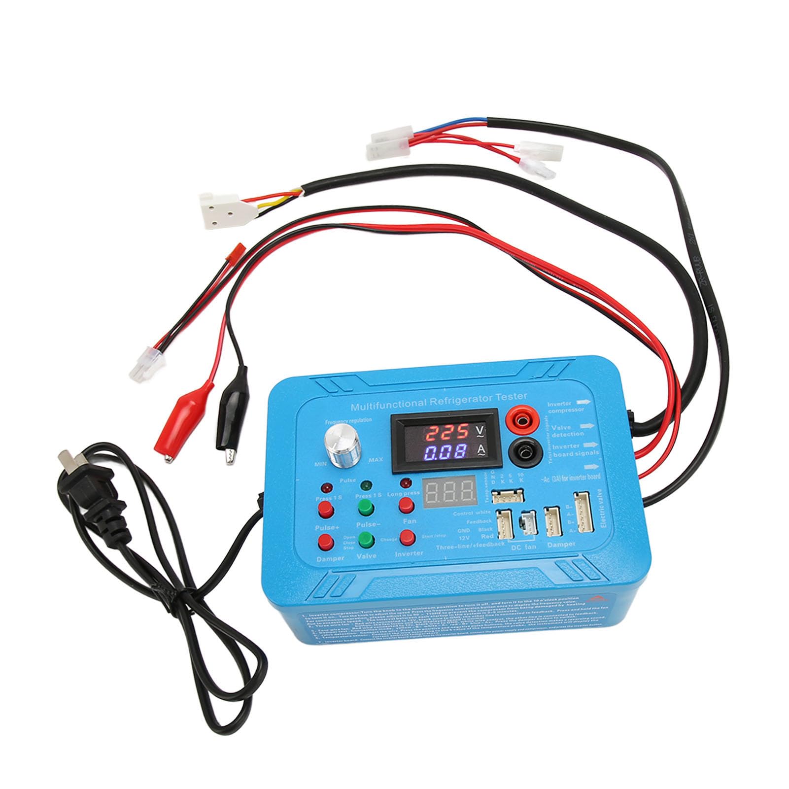 Refrigerator Inverter Variable Frequency Board Tester - Solenoid Valve Repair Tool with Buzzer Alarm, Clear LCD Display & US Plug 110V | Professional Appliance Diagnostic Equipment for HVAC Technicians & Home Repair