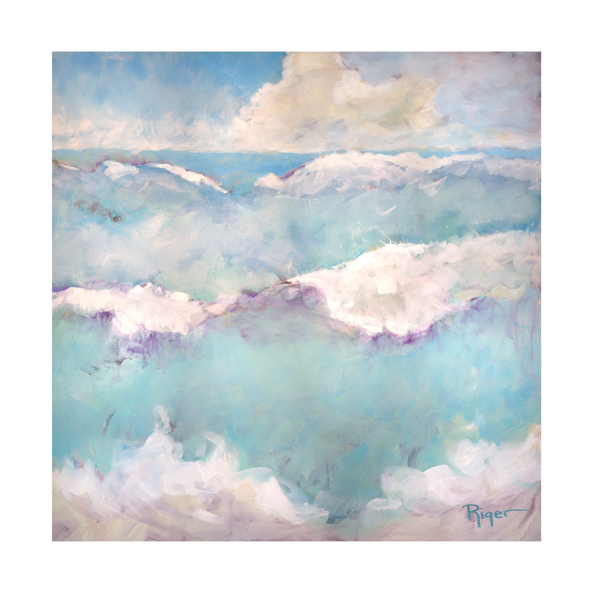 Trademark Fine Art 'A Day at the Beach IV' Canvas Wall Art by Sue Riger - Coastal Decor for Living Room, Bedroom & Office