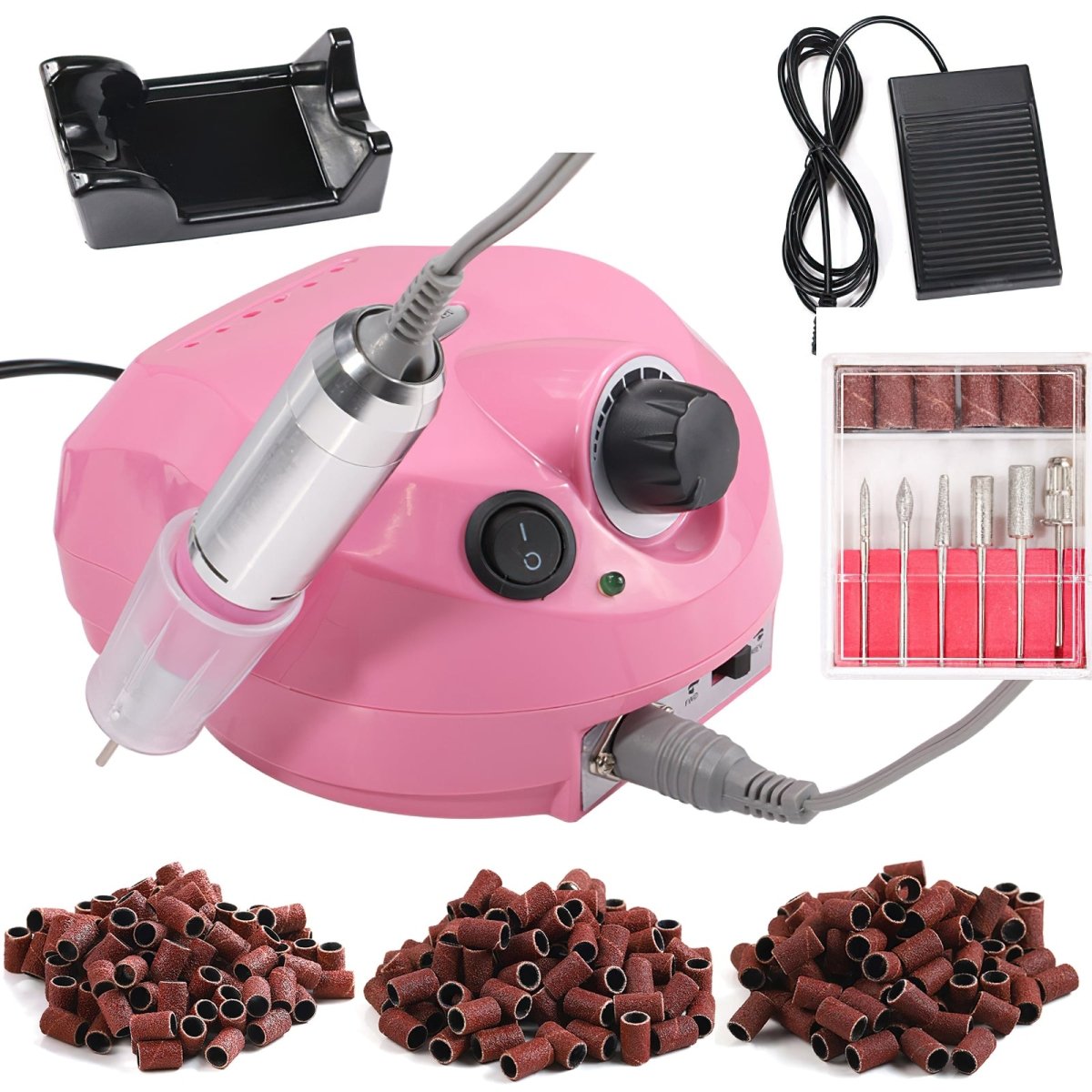 Professional 35000RPM Electric Nail Drill Machine for Manicure & Pedicure - High Speed Nail Art File Grinder with Sanding Tips & Polish Kit - Perfect for Salon, Home Use & DIY Nail Care