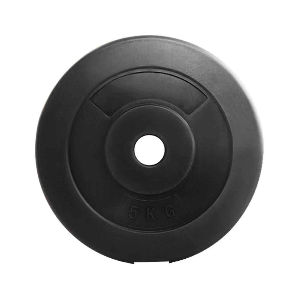 2 x 5KG Standard Barbell Weight Plates - Rubber Coated Gym Equipment for Home Workouts, Strength Training & Fitness Exercises | Perfect for Weightlifting, CrossFit & Home Gym Setup
