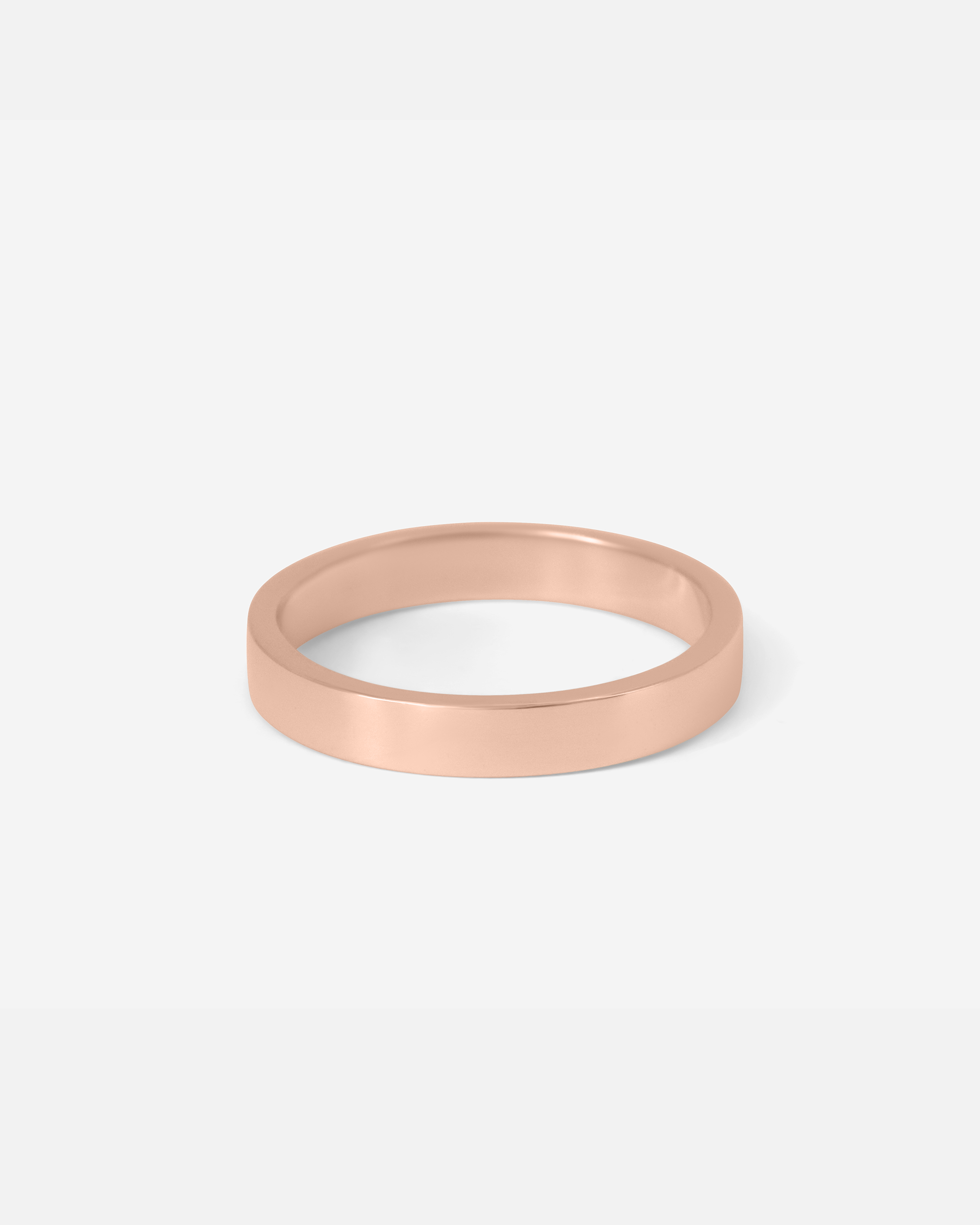 14K Gold Flat Band Ring - 3.5mm Width Minimalist Stackable Ring for Women - Perfect for Everyday Wear, Wedding Bands, Anniversary Gifts & Stacking Jewelry