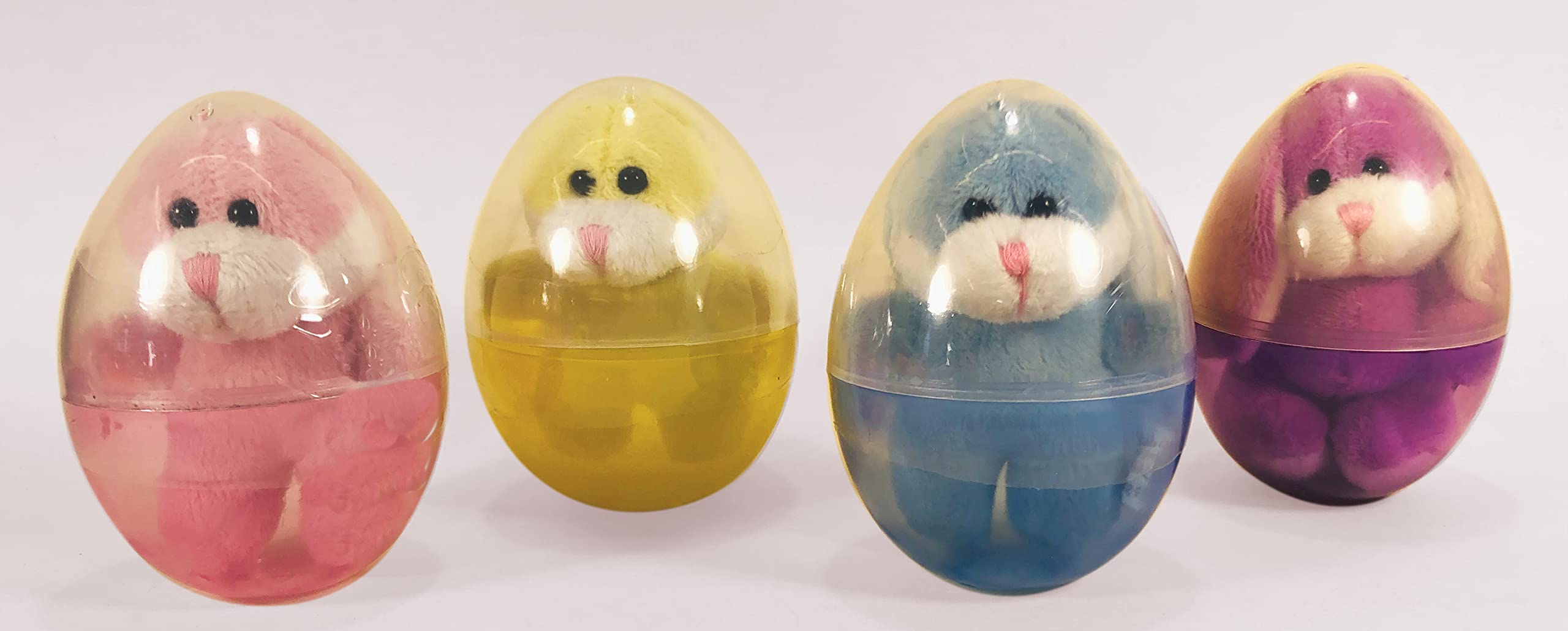 Set of 4 Pre-Filled Translucent Easter Eggs with 4