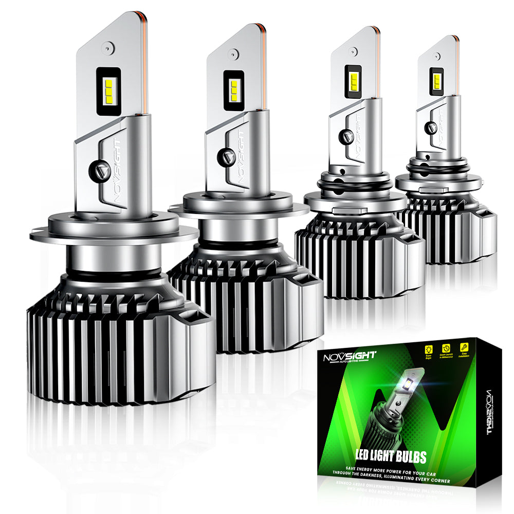 2016-2019 Chevrolet Cruze LED Headlight Bulbs - H11 9005 Hi/Lo Beam Replacement Kit (Pack of 4) - Super Bright 6000K White Light for Night Driving & Foggy Conditions