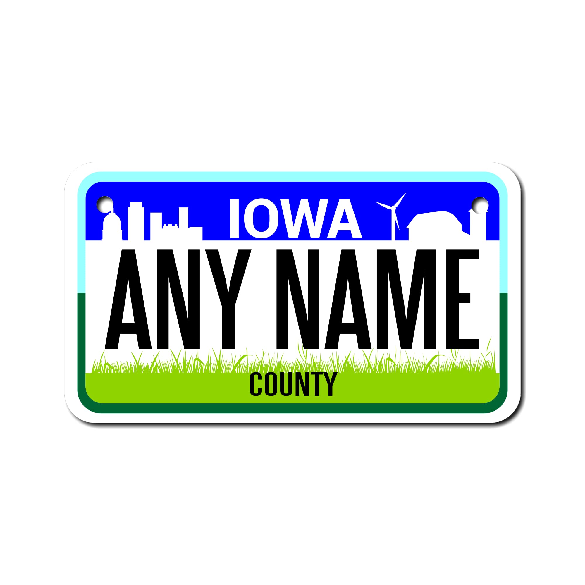 TEAMLOGO Custom Iowa License Plate - 4