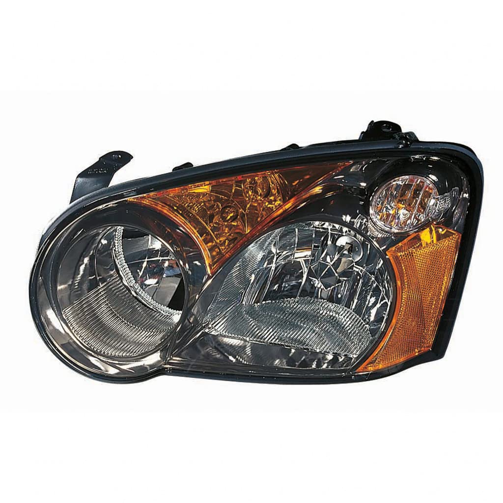 2005 Subaru Impreza Headlight Assembly - Driver Side with Bulbs, Black Housing, CAPA Certified (SU2502120) | High-Performance Replacement for Improved Night Visibility | Perfect for Daily Commuting & Road Trips