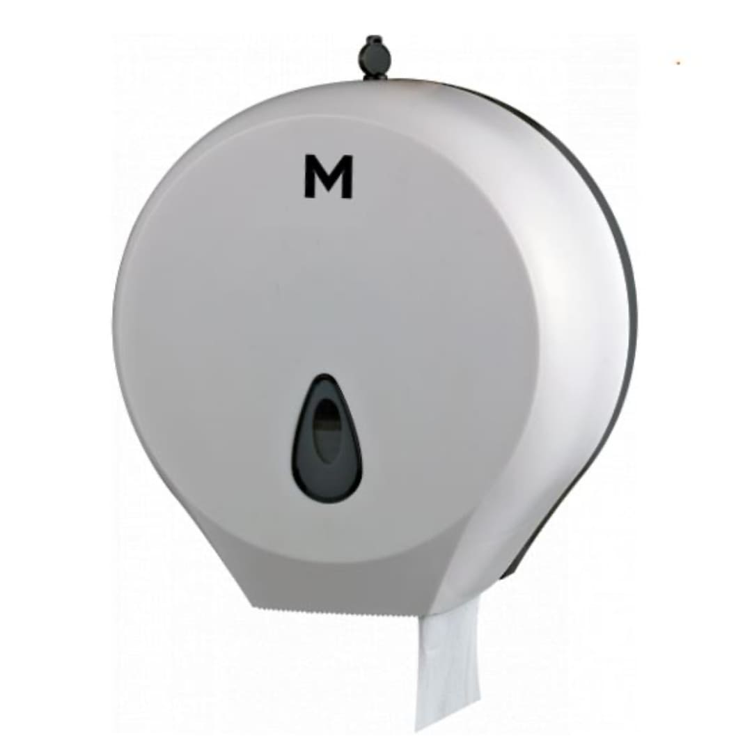 Single Jumbo Roll Dispenser - 1 Roll Capacity - White, Silver & Black Options - Perfect for Kitchen, Bathroom & Office Organization