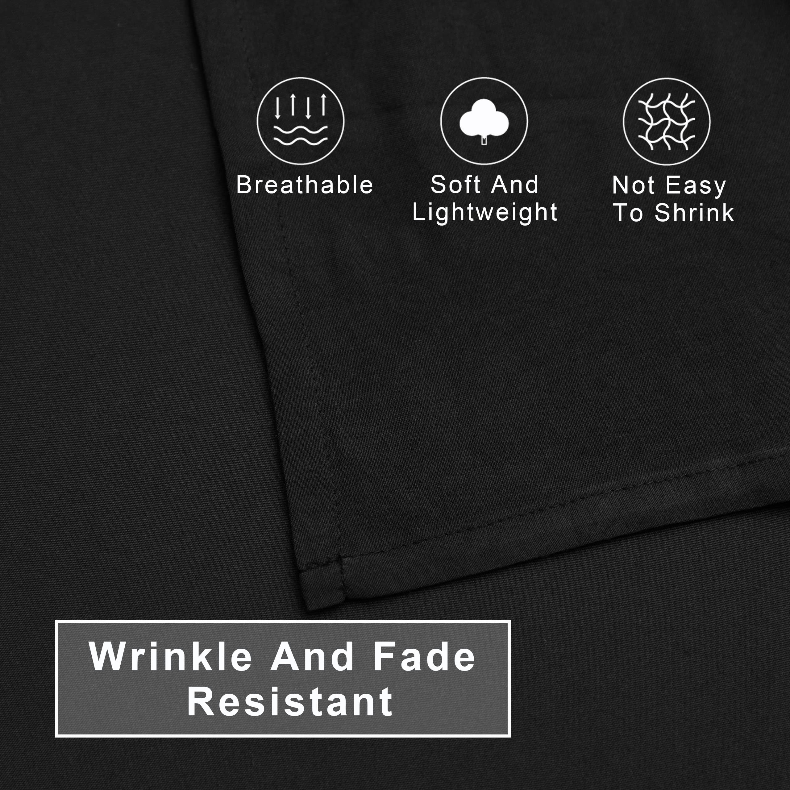 FLXXIE 4-Piece Microfiber Toddler Bedding Set - Ultra Soft & Breathable Crib Sheets with Quilted Comforter, Flat Sheet, Fitted Sheet & Envelope Pillowcase for Boys & Girls (Black) - Perfect for Nursery, Daycare or Travel