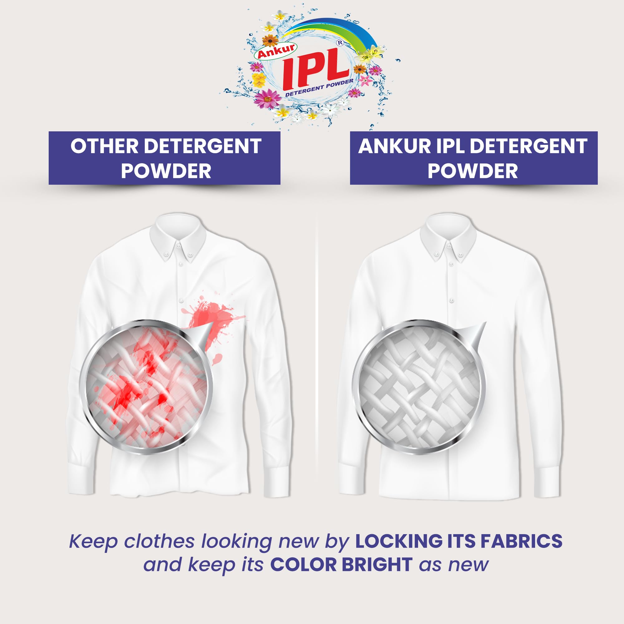 Ankur IPL Detergent Powder 5kg - Lemon & Bleach Laundry Detergent for Tough Stain Removal | Fast Dissolving, Works in All Washing Machines & Hand Wash | Perfect for Everyday Laundry, Baby Clothes & Heavy-Duty Cleaning
