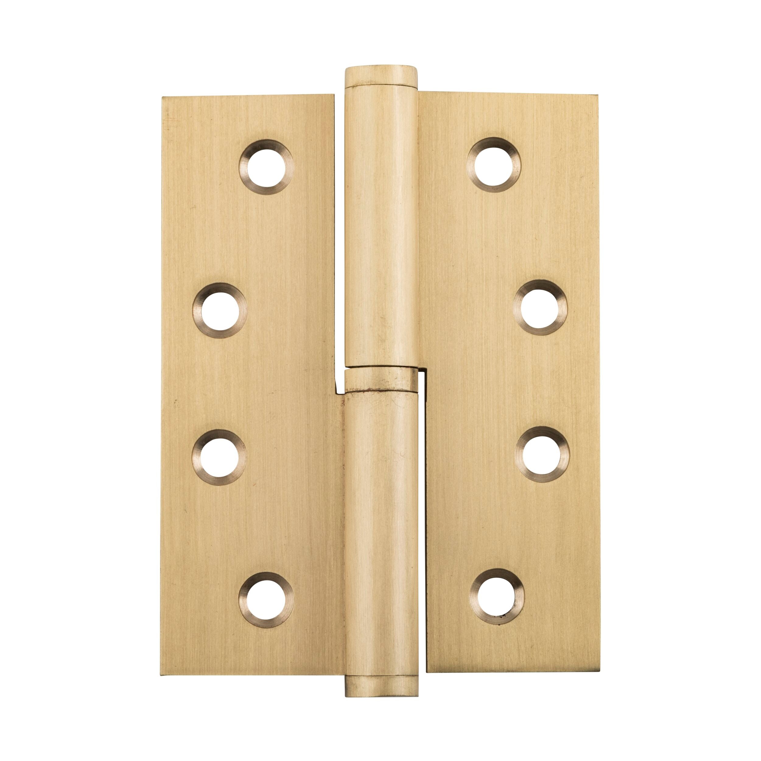 2845 Hinge Lift Off Right Hand Satin Brass H100xW75mm - Cabinet Door Hardware for Kitchen, Bathroom & Furniture Installation