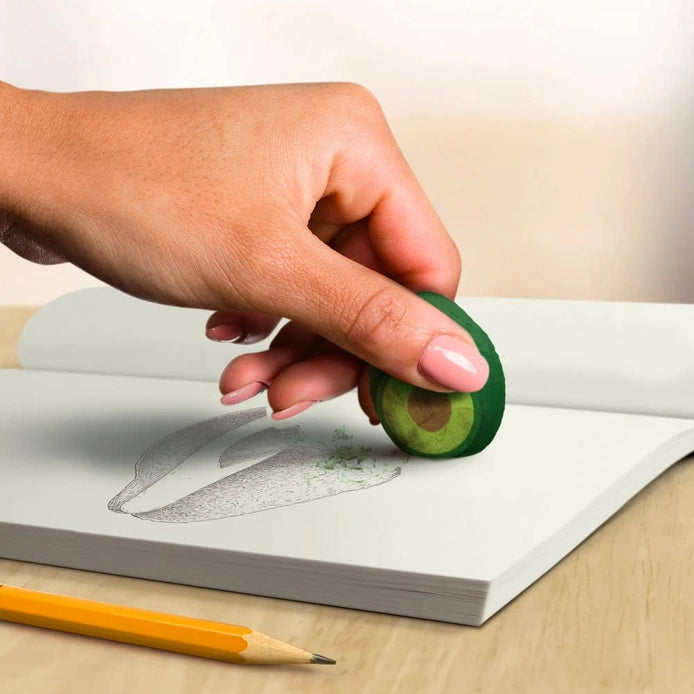 Avocado Erasers - Pack of 4 Cute Fruit-Shaped Pencil Erasers for School, Office & Art Supplies | Fun Classroom & Desk Accessories