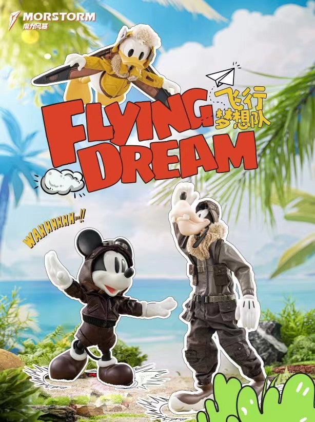 Morstorm Mickey, Donald Duck & Goofy Pilot Series Action Figures - Disney Collectible Toys for Fans & Decor | Perfect for Display, Gifts, and Disney Themed Rooms