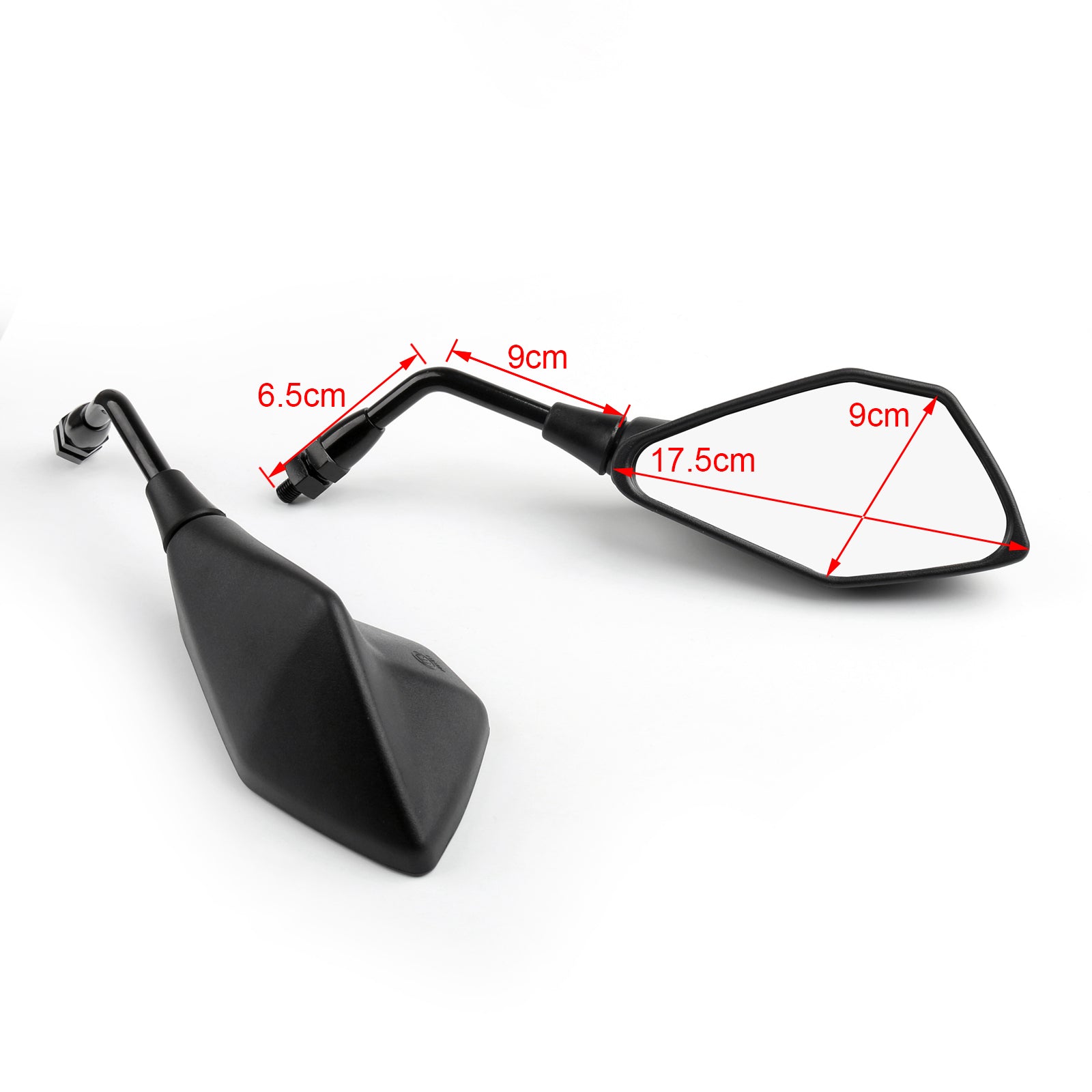 10mm Rearview Mirrors for Kawasaki ER650 ER6N (2012-2016) ZR800 Z800 (2013-2016) Z250SL - Universal Fit Motorcycle Side Mirrors - Perfect for City Commuting & Highway Riding