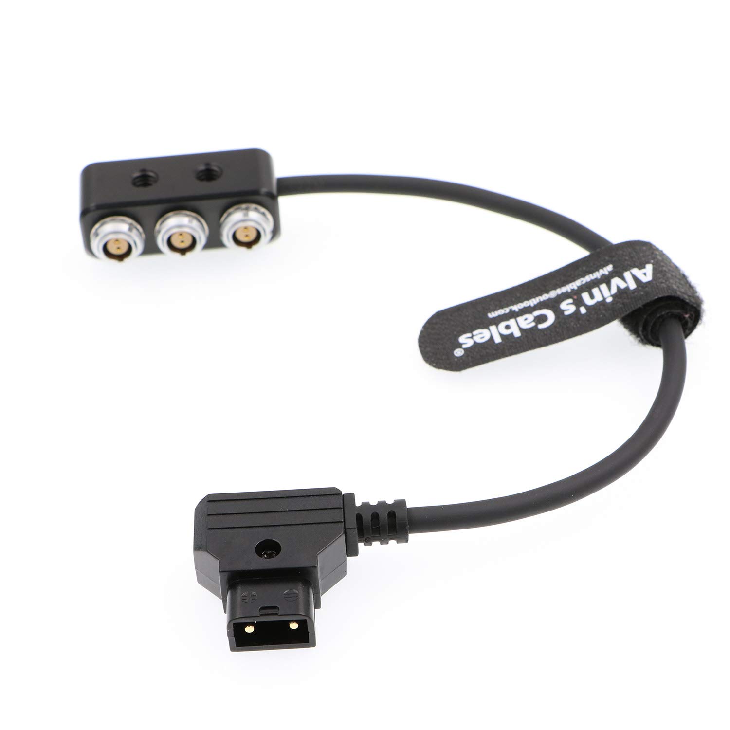 Alvin's Cables 1 to 3 Mini Power Splitter Box - D-Tap Male to 3x 2-Pin Female for ARRI RED Cameras & Teradek - Perfect for Film Production & On-Set Power Distribution