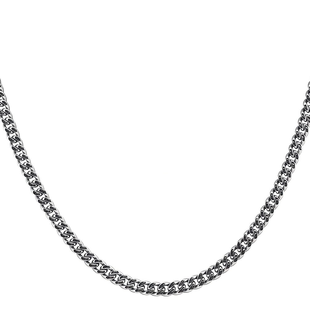 6.9mm Pure Titanium Men's Curb Link Necklace Chain - Durable & Hypoallergenic Titanium Jewelry for Men - Perfect for Everyday Wear, Gifts & Special Occasions