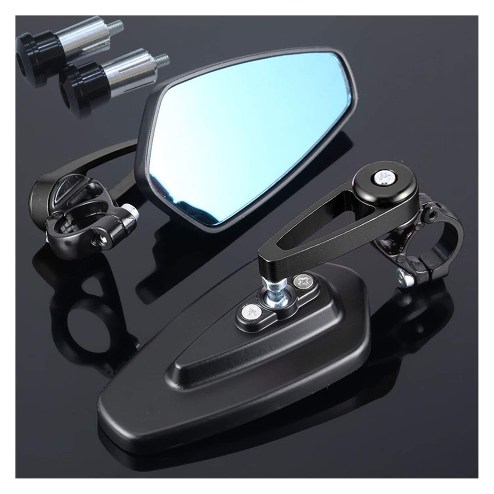 Universal Motorcycle Bar End Mirrors - Adjustable Rearview Side Mirrors for Honda Ruckus, Zoomer, NC750X, CBF600, NSR, CB500F, X-ADV, CBR600F4I - Perfect for City Commuting and Highway Riding