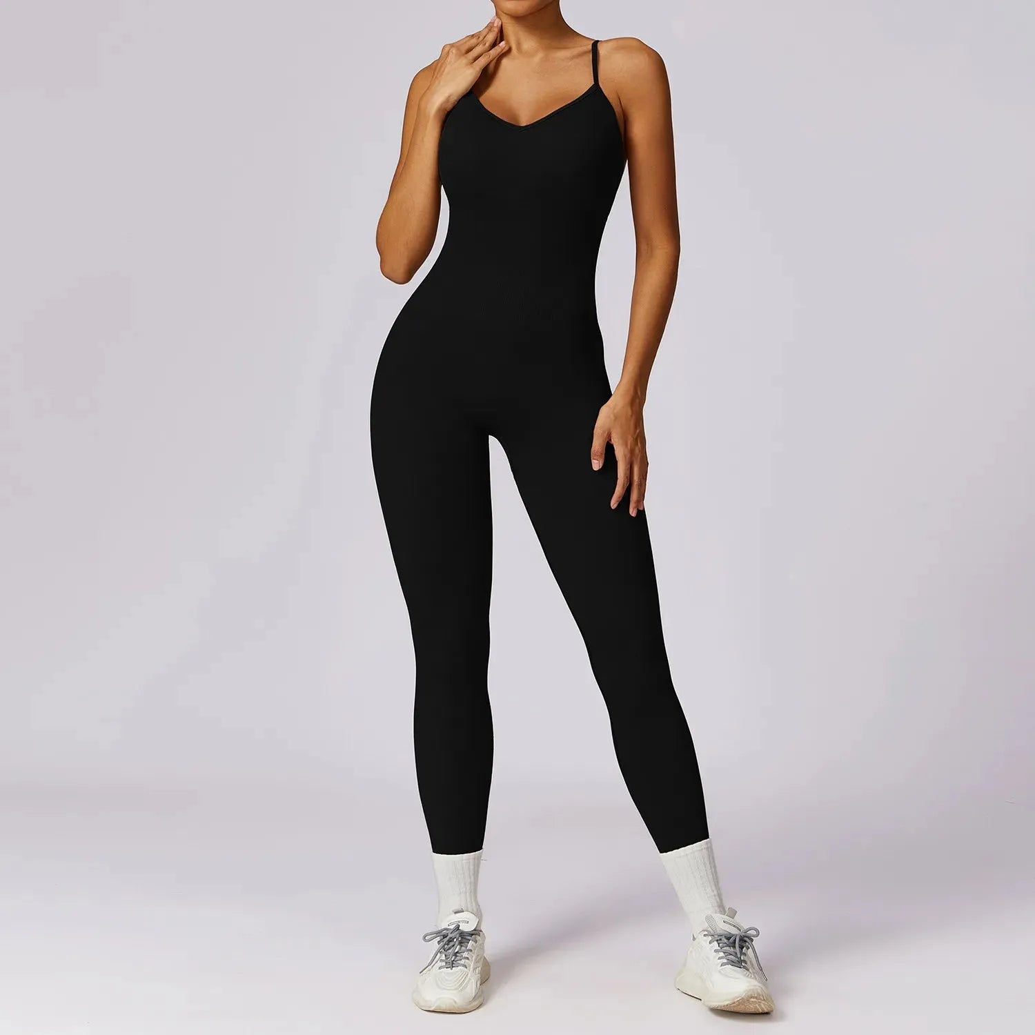 Seamless One Piece Jumpsuit for Women - Sleeveless Push Up Romper Yoga Workout Bodysuit - Perfect for Gym, Running, Yoga & Activewear