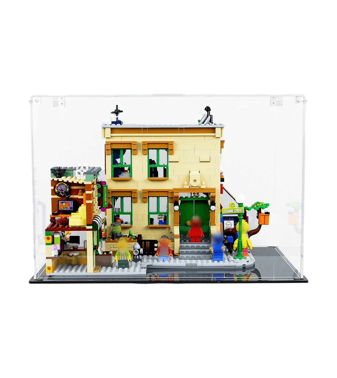 Lego Ideas 123 Sesame Street 21324 Display Case - Premium Acrylic Showcase for Lego Building Blocks - Perfect for Home Decor, Office Display & Collectible Protection