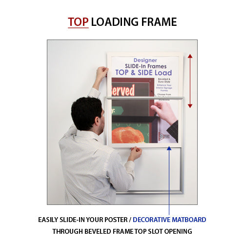 27x41 Designer Beveled Slide-In Picture Frames for Posters - 4 Wide Matboard - Perfect for Home Decor, Office Display & Art Gallery Exhibitions