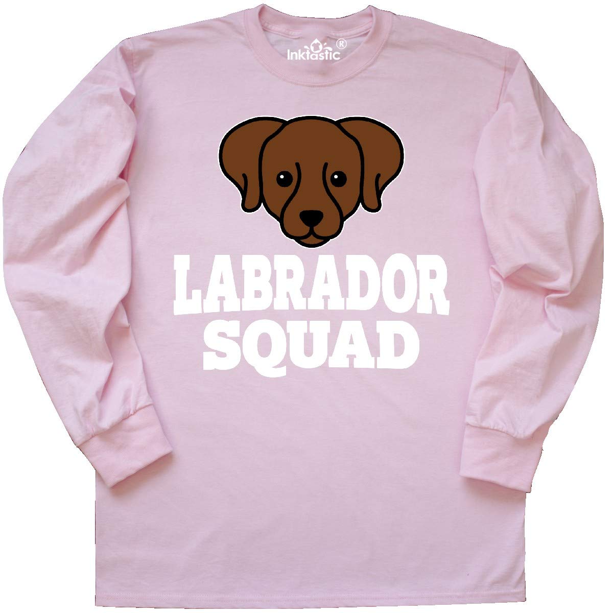 Inktastic Dog Chocolate Labrador Squad Long Sleeve T-Shirt for Men & Women - Cute Labrador Retriever Graphic Tee - Perfect Gift for Dog Lovers, Casual Wear & Pet-Themed Events