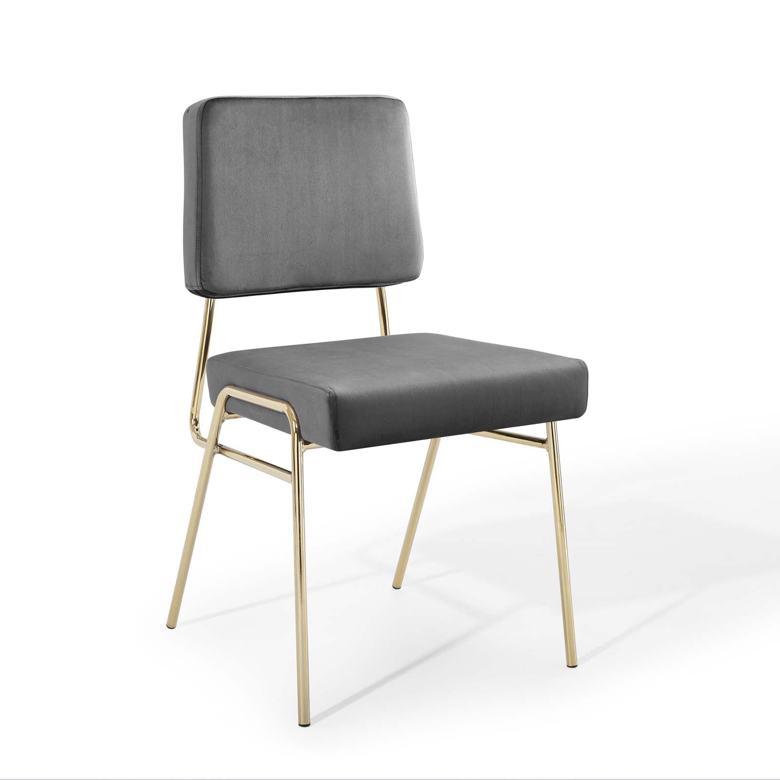 Luxury Velvet Dining Side Chair - Elegant & Comfortable Upholstered Seat for Home, Restaurant, or Office - Perfect for Dining Room, Kitchen, or Lounge Area