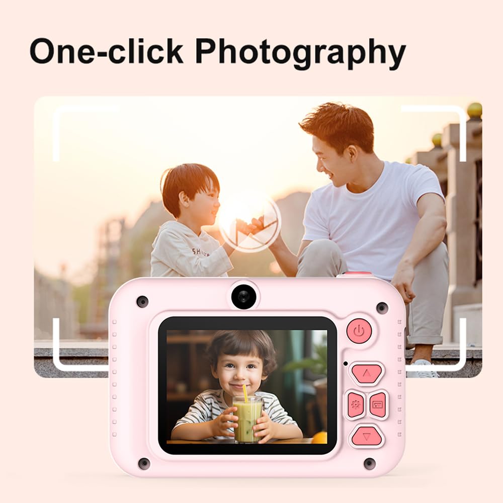 Andoer Kids Digital Camera 1080P HD 20MP with 2.0 Inch Screen & 4X Zoom - Perfect Birthday Gift for Boys & Girls Ages 3-12 - Capture Precious Moments, Travel Adventures & Family Memories