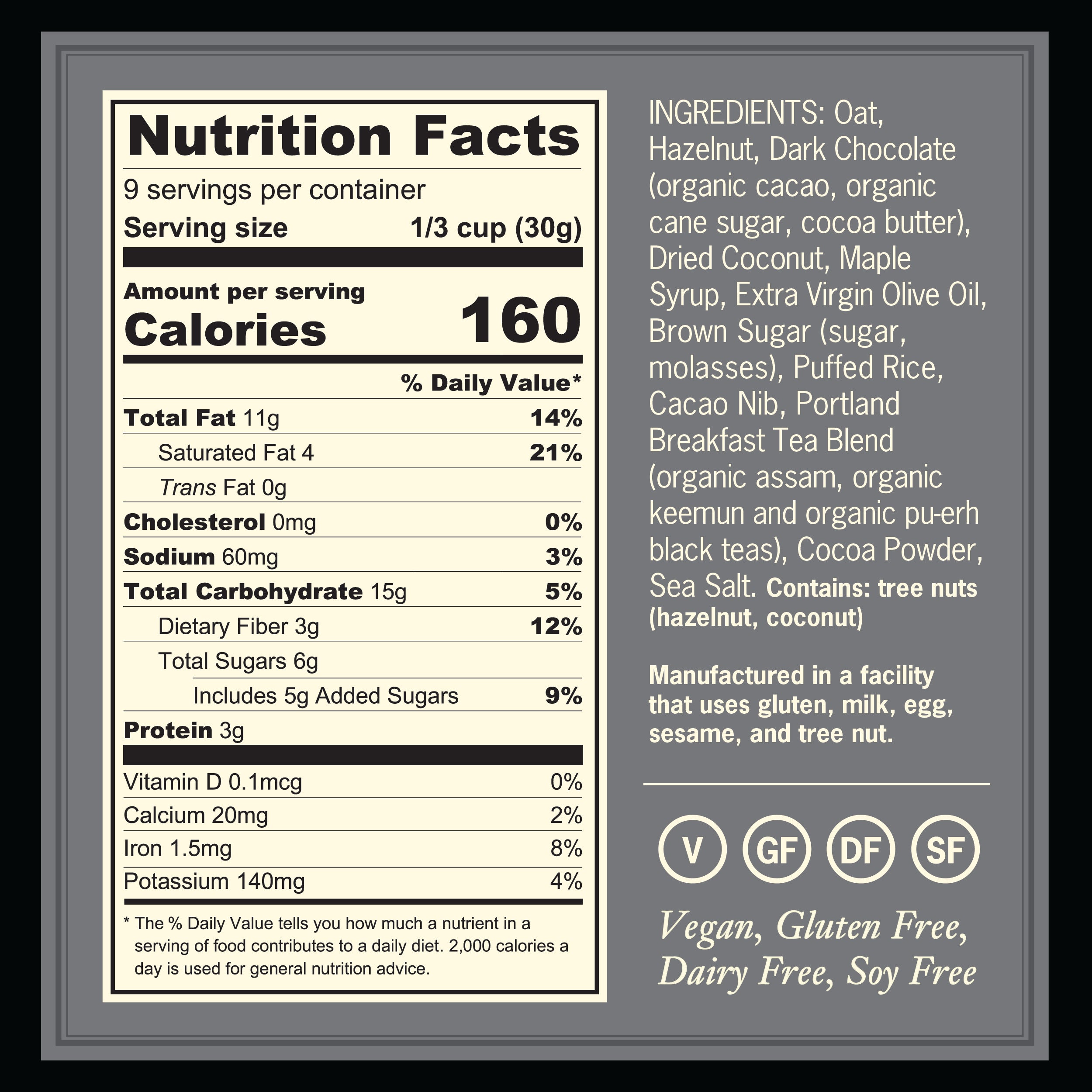 Organic Smith Granola - Crunchy, Healthy Breakfast Cereal with Whole Grains & Nuts - Perfect for Morning Meals, Snacks & Yogurt Toppings
