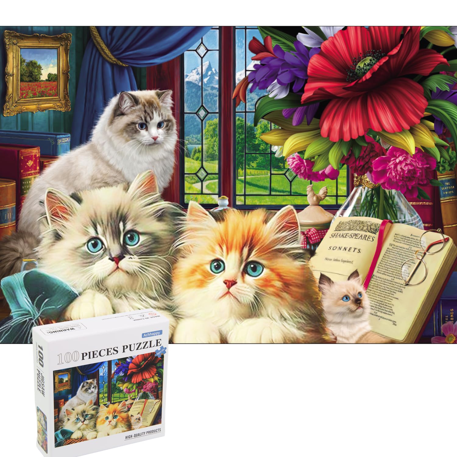 100 Piece Jigsaw Puzzle for Adults & Kids - 100 PCS Educational Puzzle Game (D0001) | Perfect for Family Bonding, Classroom Activities & Cognitive Development