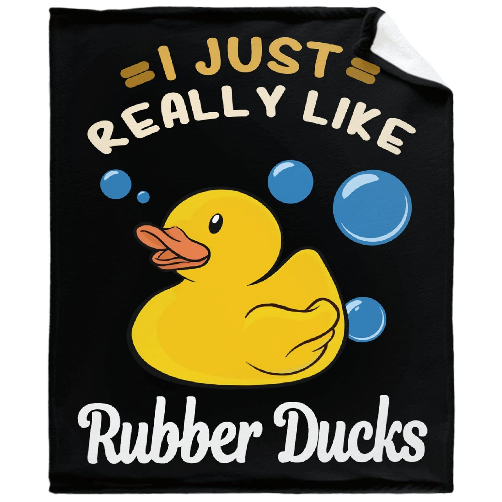 Soft Flannel Fleece Velvet Plush Personalized Duck Throw Blanket - 90