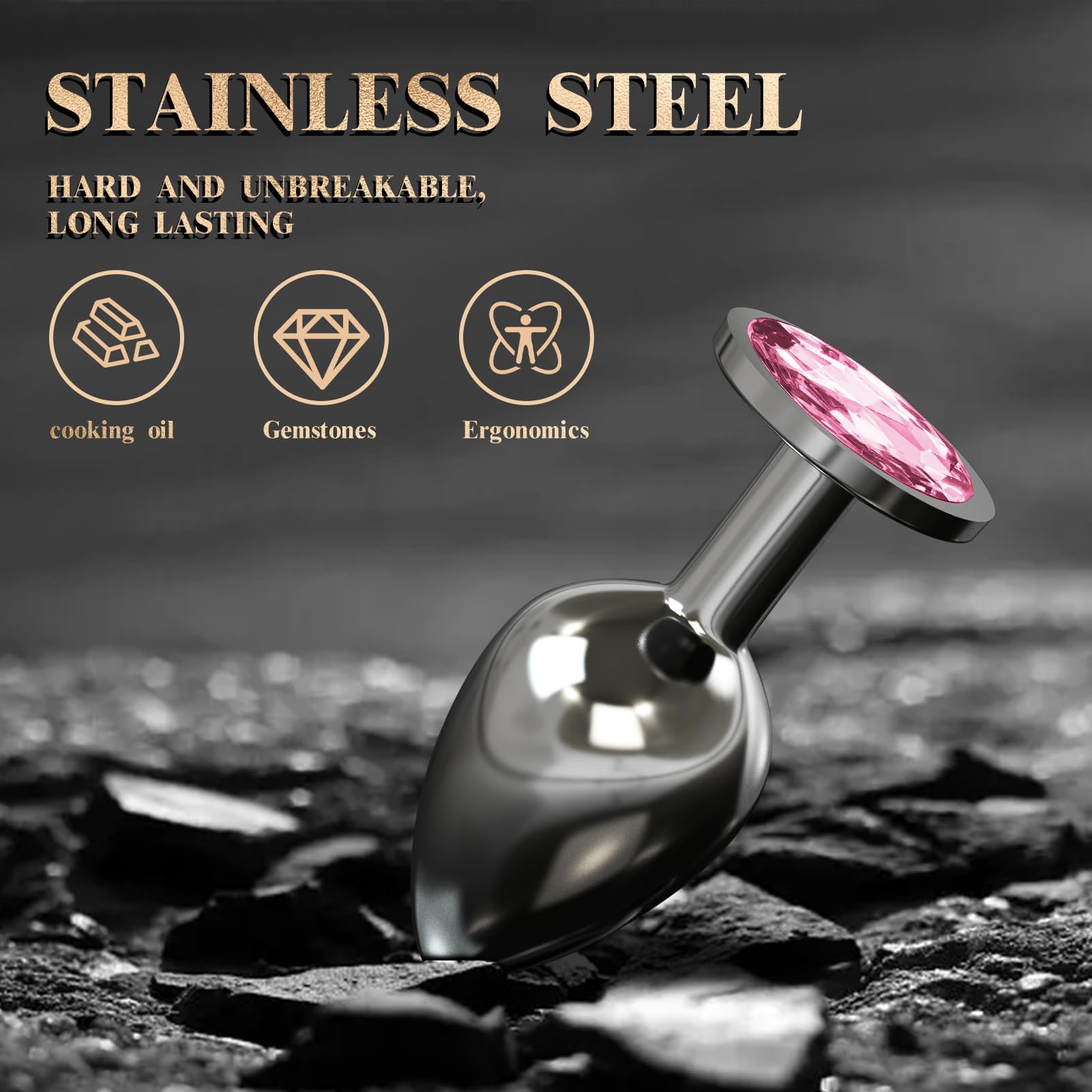Stainless Steel Anal Plug for Women - Couple Gift for Relaxation & Training