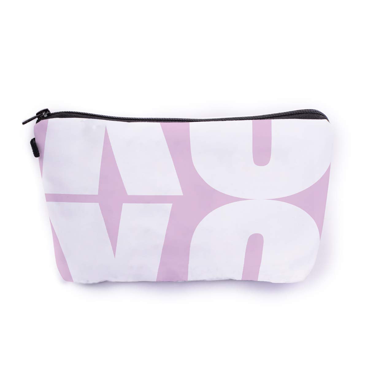 Crazyify Soft Purple XOXO Cosmetic Bag for Women - Canvas Makeup Pouch with Zipper, Travel Toiletry Organizer & Storage Case | Perfect for Travel, Gym, or Daily Essentials Organization
