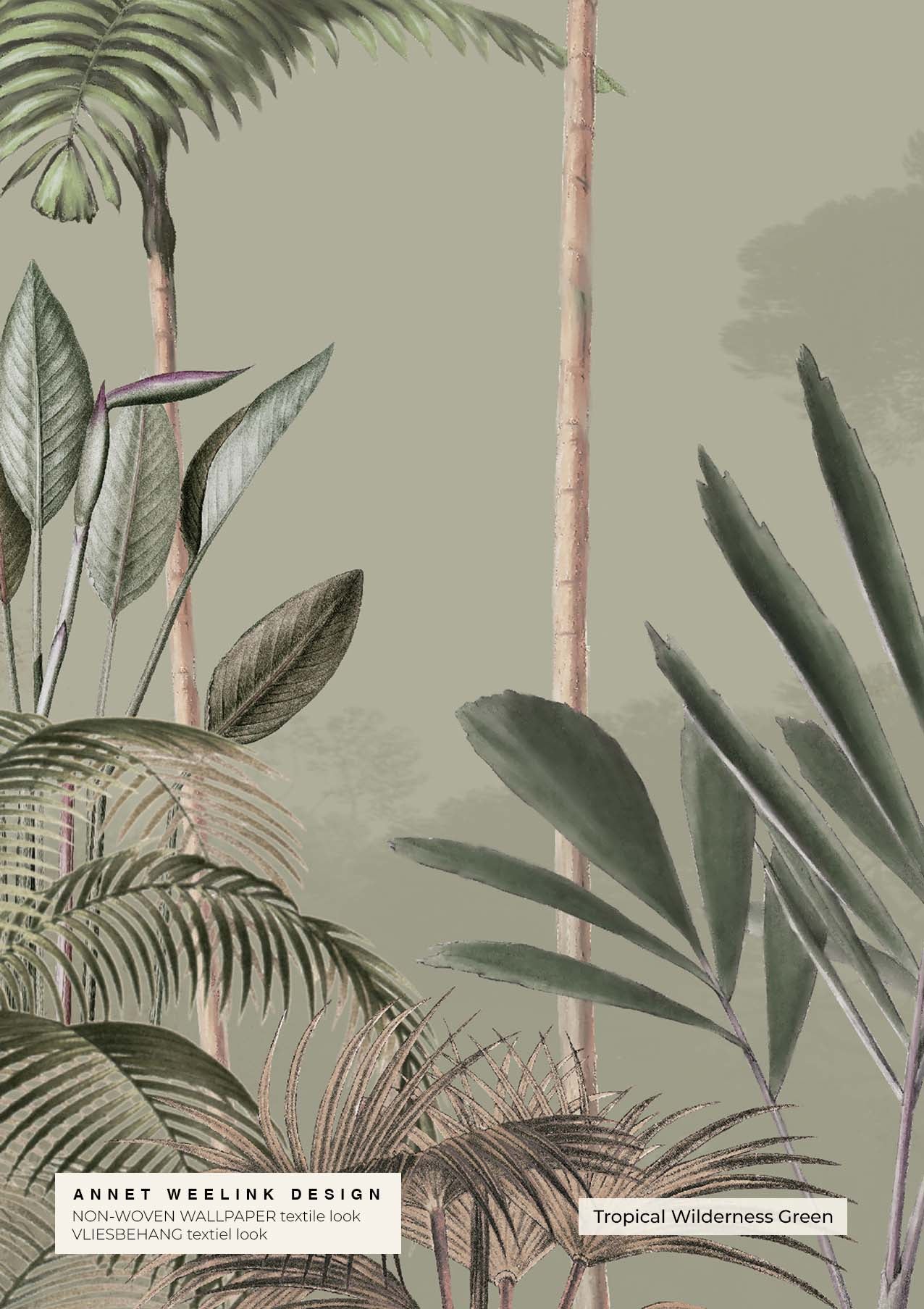 Tropical Wilderness Wallpaper Sample - High-Quality B2B Wall Covering for Home & Office Decor