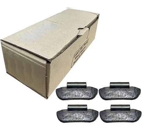 I7-Style Uncoated Lead Clip-On Wheel Weights (5 oz - 15 Pack) - Perfect for Auto Wheel Balancing, Tire Alignment, and Vehicle Maintenance
